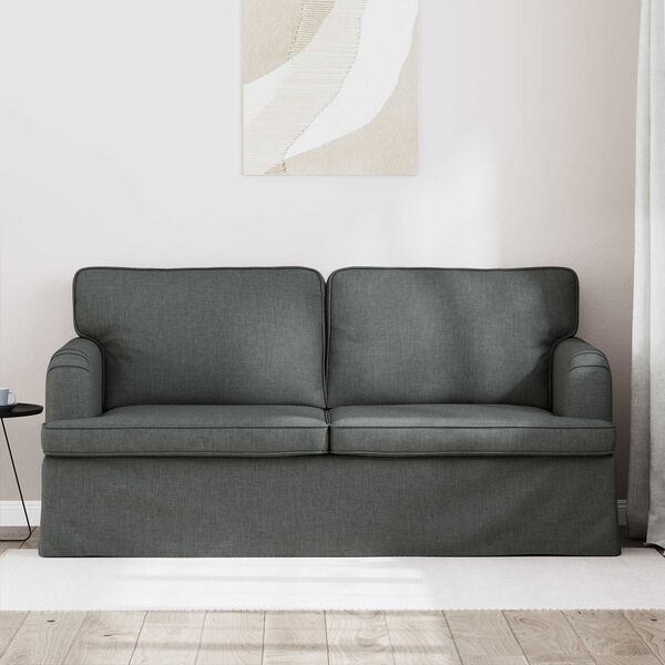 vidaXL Sofa M&oslash;rkegr&aring; 142 x 80 x 85 cm Stof