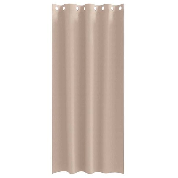 vidaXL M&oslash;rkl&aelig;gningsgardiner med ringe 2 pcs Gr&aring;brun 245 x 140 cm
