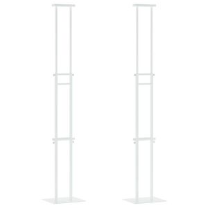 vidaXL Messesk&aelig;rme 2 stk. Hvid 30 x 23,5 x 210 cm St&aring;l