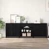 vidaXL Sideboard 3 pcs Sort eg 70 x 41 x 75 cm Konstrueret tr&aelig;
