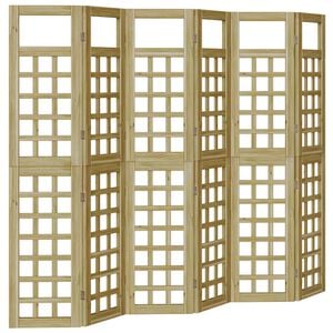 vidaXL Privatlivssk&aelig;rm Honningbrun 240 x 180 cm Massivt fyrretr&aelig;