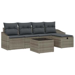 vidaXL Sofa S&aelig;t med pude 5 pcs polyrattan