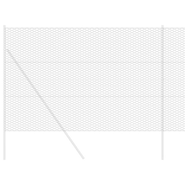 vidaXL Hexagon Hegn Grå 1.6 x 10 m Stål