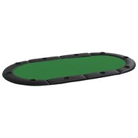 vidaXL foldbart pokerbordplade 10 pers. 208x106x3 cm grøn