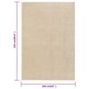 vidaXL gulvtæppe 160x230 cm kort luv beige