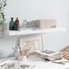 vidaXL væghylde 80x23,5x3,8 cm MDF hvid højglans