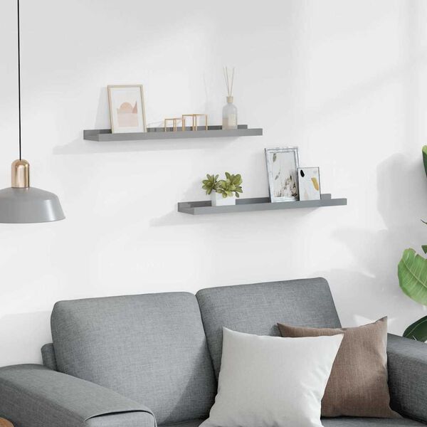 vidaXL gallerihylder 2 stk. 60x9x3 cm MDF gr&aring;