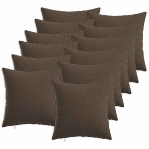 vidaXL Pudebetr&aelig;k 12 stk. HEERLEN Gr&aring;brun 45 x 45 cm Stof