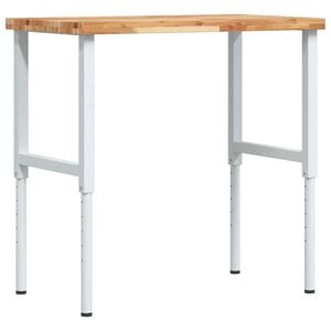vidaXL arbejdsb&aelig;nk 100x60x(73-99,5) cm massivt akacietr&aelig; rektangul&aelig;r