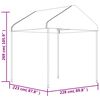 vidaXL pavillon med tag 15,61x2,28x2,69 m polyethylen hvid