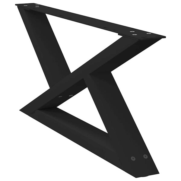 vidaXL sofabordsben 2 stk. sort 70 x (30-31,3) cm st&aring;l