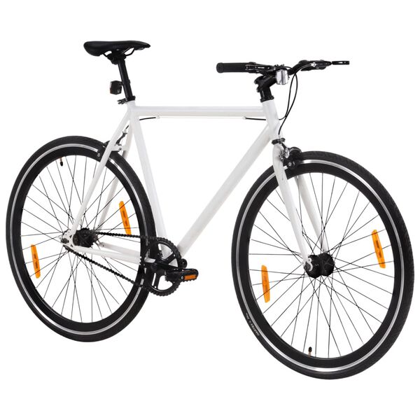 vidaXL cykel 1 gear 700c 51 cm hvid og sort