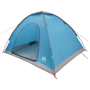 vidaXL Camping telt 4-personers Bl&aring; 185T Polyester med PU bel&aelig;gning