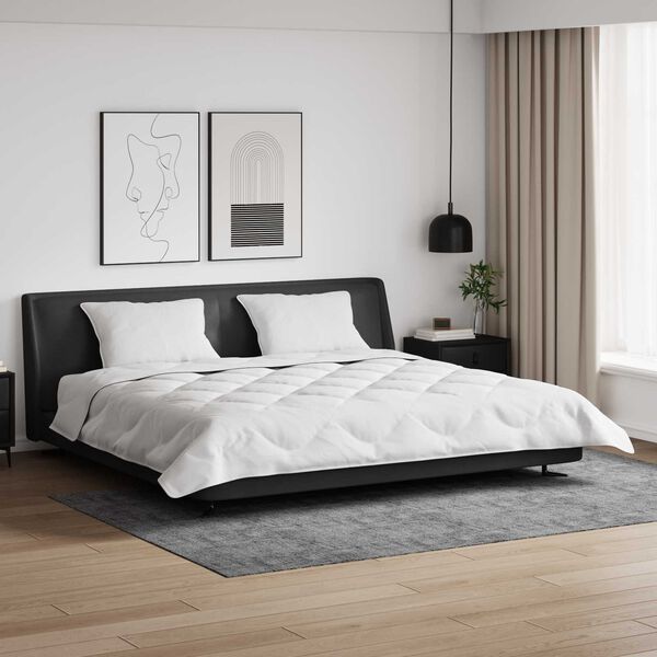 vidaXL Vinter dyne med pude 3 pcs Hvid Microfiber