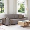 vidaXL 3-personers sofa 220x77x82 cm stof gr&aring;brun