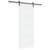 vidaXL Skyded&oslash;r 93 x 232 cm Konstrueret tr&aelig; Hvid og sort