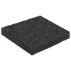vidaXL Gummigranulat terrasseplade Sort 9 x 9 x 1 cm Gummi