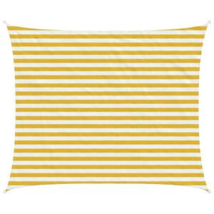 vidaXL Solsejl Gul og Hvid 2,5 x 4 m HDPE