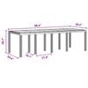 vidaXL Have Spisebord Antracit 250 x 100 x 73 cm polyrattan