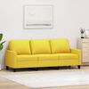 vidaXL 3-personers sofa 180 cm stof lysegul