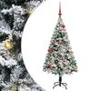 vidaXL Kunstigt juletr&aelig; med stativ Hvid 150 cm PVC og St&aring;l og Plastik