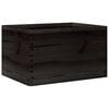 vidaXL tr&aelig;kasse med h&aring;ndtag sort 40x30x23 cm massivt tr&aelig; fyrretr&aelig;