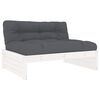 vidaXL midtermodul til sofa 120x80 cm massivt fyrretr&aelig; hvid