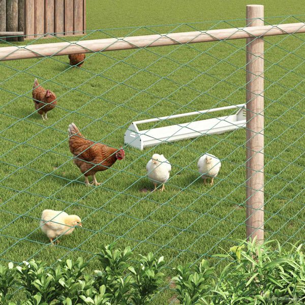 vidaXL K&aelig;delink indhegning Gr&oslash;n 2 x 20 m St&aring;l