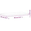 vidaXL skrivebordsplade 80x(36-40)x2,5 cm massivt b&oslash;getr&aelig;