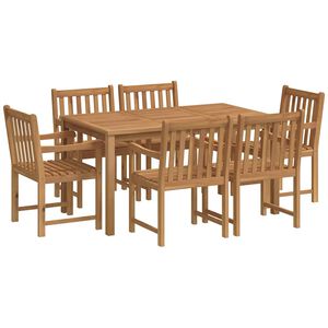 vidaXL 7-delt havespises&aelig;t 150x90 cm massivt teaktr&aelig;
