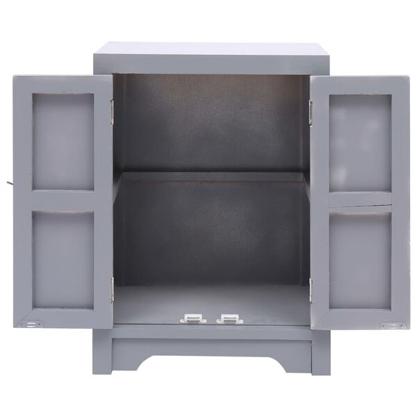 vidaXL sengebord 38 x 28 x 52 cm kejsertræ grå