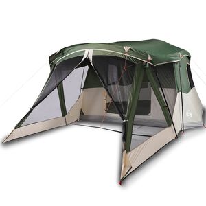 vidaXL 4-personers campingtelt med fortelt vandt&aelig;t gr&oslash;n