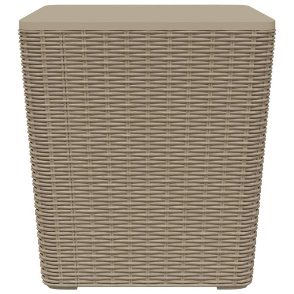 vidaXL havebord med aftageligt låg polypropylen lysebrun