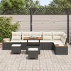 vidaXL Havesofa S&aelig;t 9 pcs Sort polyrattan
