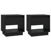 vidaXL sengeborde 2 stk. 45x34x44 cm konstrueret tr&aelig; sort