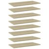 vidaXL boghylder 8 stk. 60x30x1,5 cm konstrueret tr&aelig; sonoma-eg