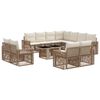 vidaXL Havesofa S&aelig;t 12 stk. Beige og cremehvid polyrattan