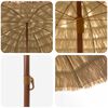 vidaXL Strand Parasol Naturfarvet 255 x 255 x 255 cm Polyester og St&aring;l