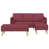 vidaXL Sofa Sæt 2 pcs Vinrød 173 x 131 x 67 cm Stof