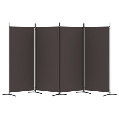vidaXL 4-panels rumdeler 346x180 cm stof brun