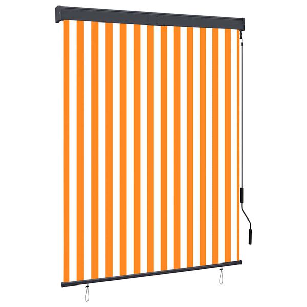 vidaXL udend&oslash;rs rullegardin 140x250 cm hvid og orange