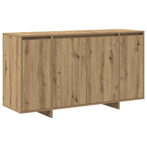 vidaXL Sideboard Artisan Egetr&aelig; 135 x 41 x 75 cm Konstrueret tr&aelig;