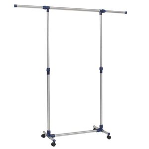 vidaXL justerbart t&oslash;jstativ rustfrit st&aring;l 165 x 44 x 150 cm s&oslash;lvfarvet