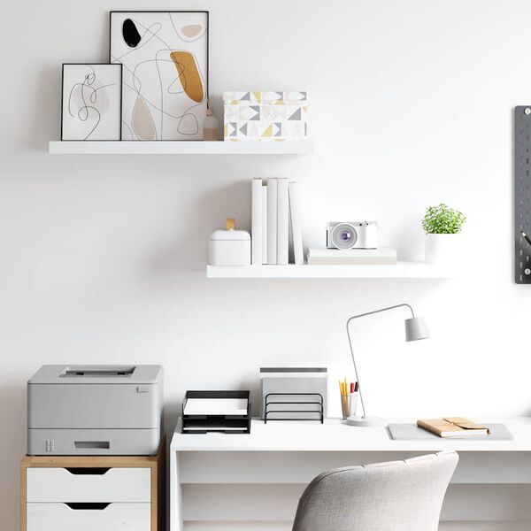 vidaXL v&aelig;ghylder 2 stk. 80x23,5x3,8 cm MDF hvid