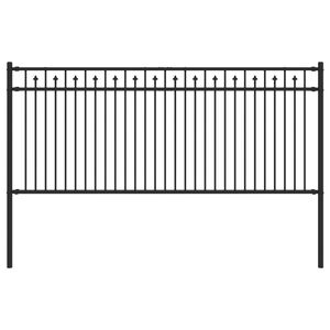 vidaXL Spike Hegn BAARLO 200 x 80 cm Pulverlakeret st&aring;l Sort