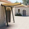 vidaXL markise m. LED-lys + vindsensor 3,5x2,5 m automatisk gul + hvid