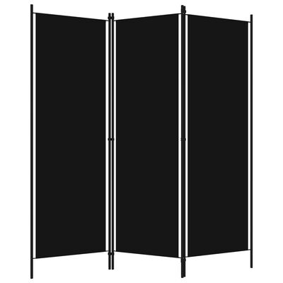 vidaXL 3-panels rumdeler 150 x 180 cm sort