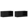 vidaXL TV-skab 2 pcs Sort eg 80 x 35 x 36,5 cm Konstrueret tr&aelig;