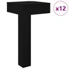 vidaXL St&aring;ende F&oslash;dder 12 stk. Sort 57 x 57 x 100 mm Jern