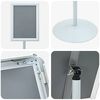 vidaXL Pedestal Plakatstand S&oslash;lv 33 x 33 x 126 cm PVC og St&aring;l